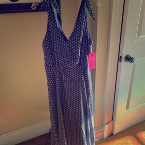 Betsey Johnson Navy & white dot dress